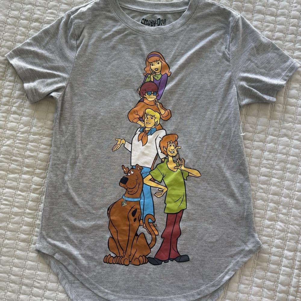 Scooby-Doo T Shirt Tee Women's Size Small Pullover Graphic Print Gray